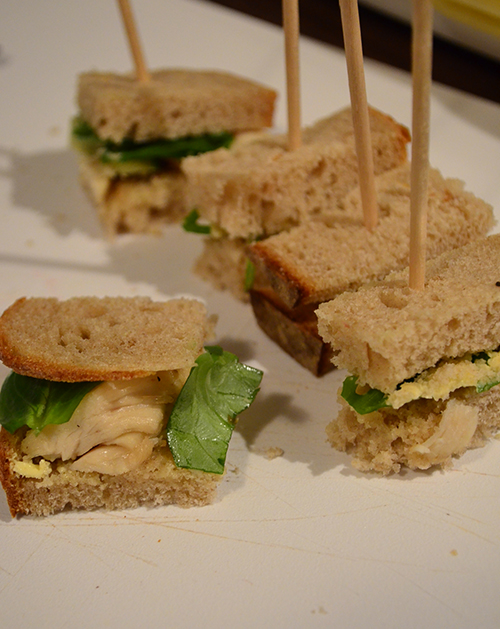 Hähnchen-Brot-Häppchen - Partyrezepte