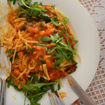 Spagetthi mit Tomaten-Garnelen-Sauce1